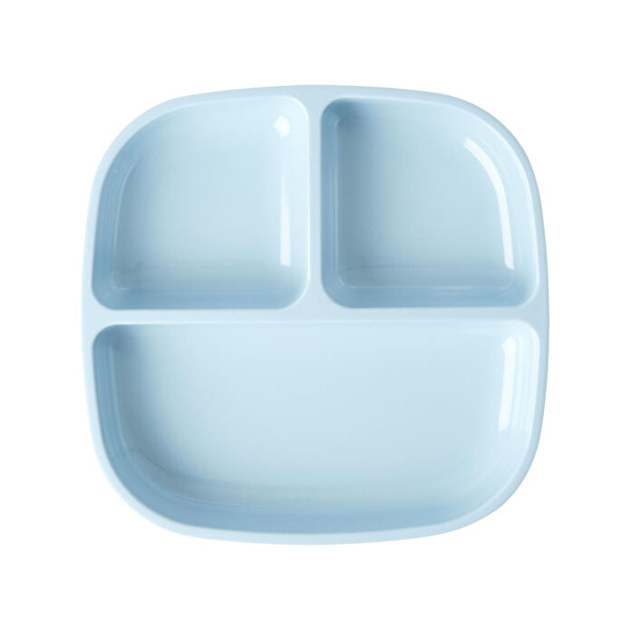 Rice Melamin 3 Bölmeli Mama Tabağı - Mint