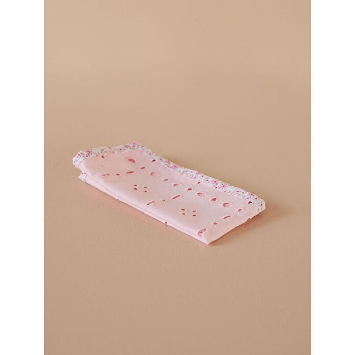 Rice Pembe Çiçekli Baskılı Peçete - 2'li Set