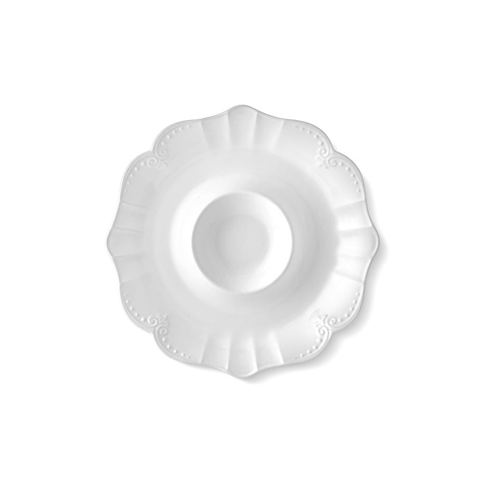 The Mia Grande Servis Tabağı Bölmeli Beyaz 39 Cm