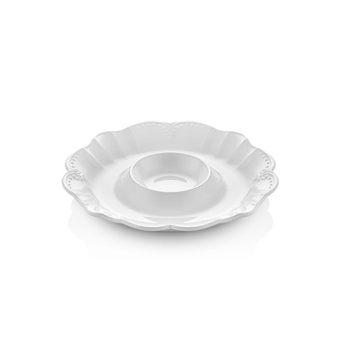The Mia Grande Servis Tabağı Bölmeli Beyaz 39 Cm