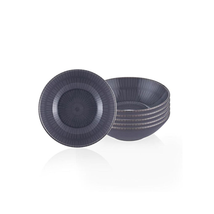 The Mia Noon Kase 6lı Set Gri 15 Cm