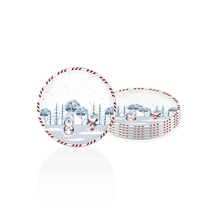 The Mia Penguin Servis Tabağı 6 Lı Set 26 Cm New012