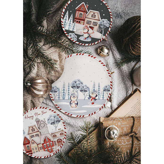 The Mia Penguin Servis Tabağı 6 Lı Set 26 Cm New012