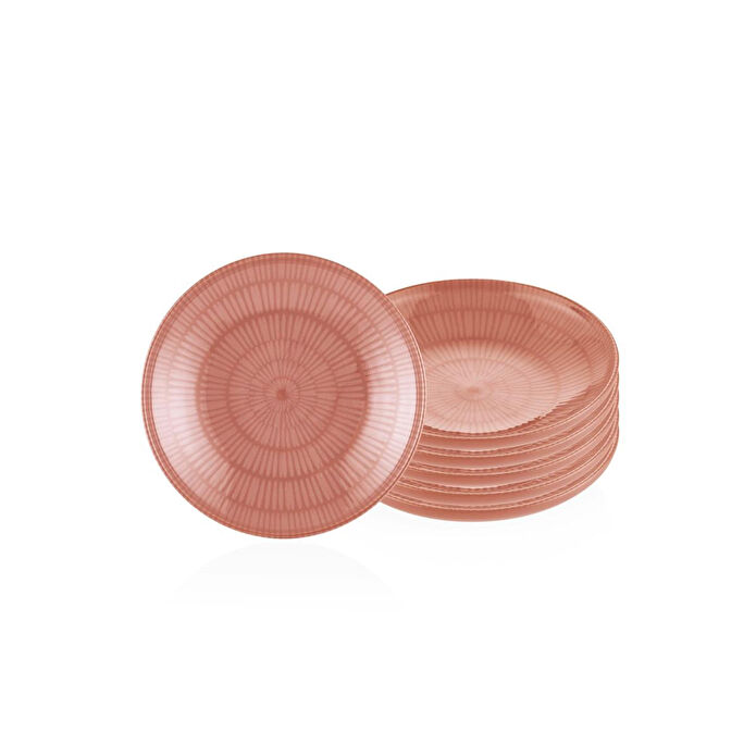 The Mia Noon Yemek Tabağı 6lı Somon 20 Cm