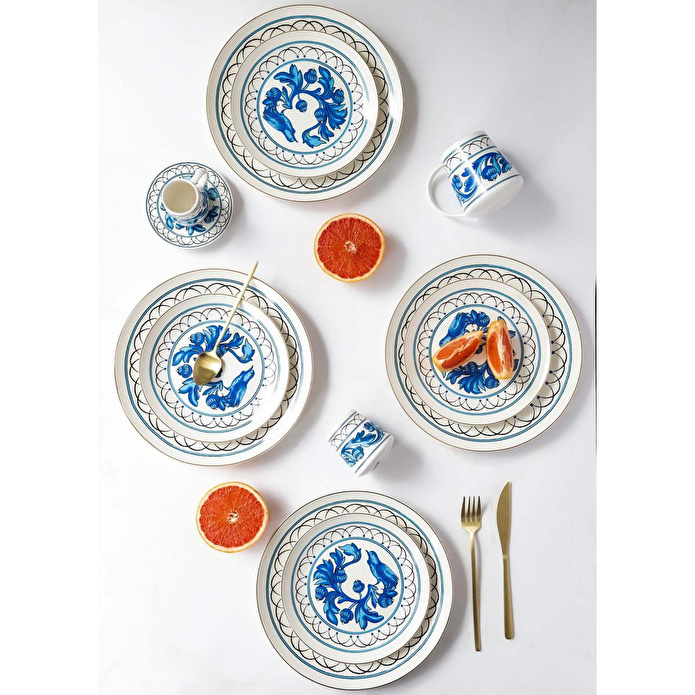 The Mia Azul Pasta Tabağı 6 Kişilik