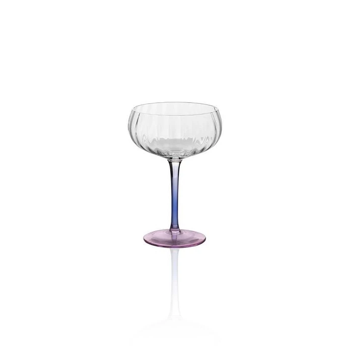 The Mia Ayaklı Cam Dondurma Kasesi Mavi Pembe 280 Ml