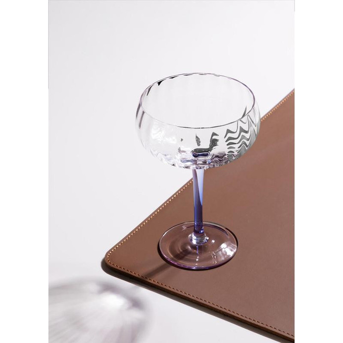 The Mia Ayaklı Cam Dondurma Kasesi Mavi Pembe 280 Ml