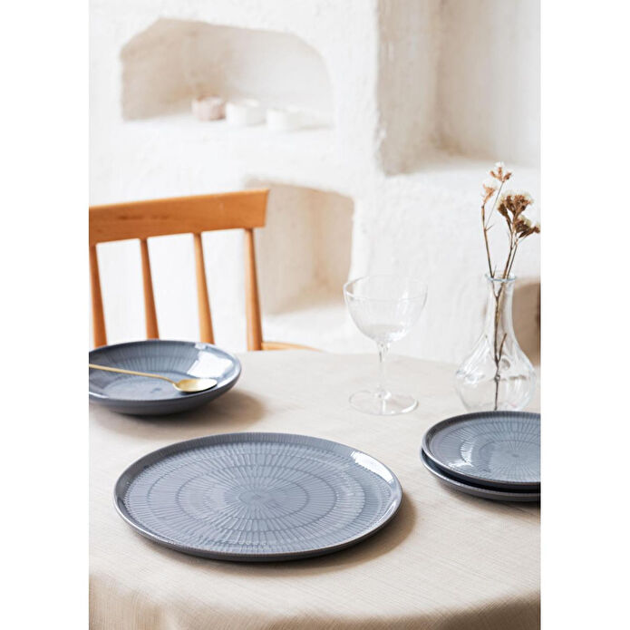 The Mia Noon Servis Tabağı Gri 30 Cm