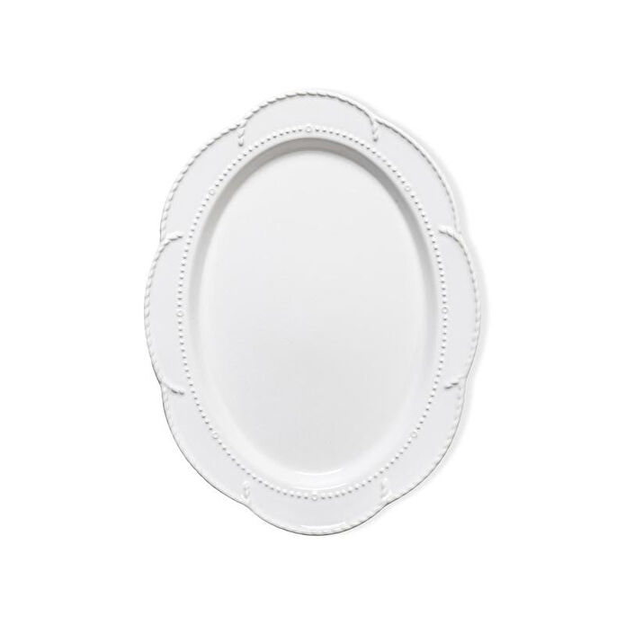The Mia Grande Servis Tabağı Beyaz 41x31 Cm Grd0012