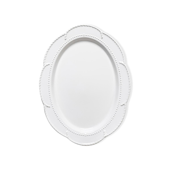 The Mia Grande Servis Tabağı Beyaz 41x31 Cm Grd0012