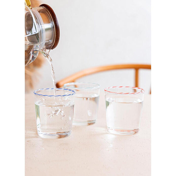 The Mia Borosilikat Su Bardağı Kırmızı 320 Ml Brd0130