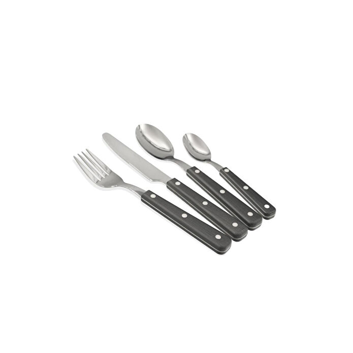 The Mia Dark Çatal Kaşık Bıçak Takımı 24 Parça