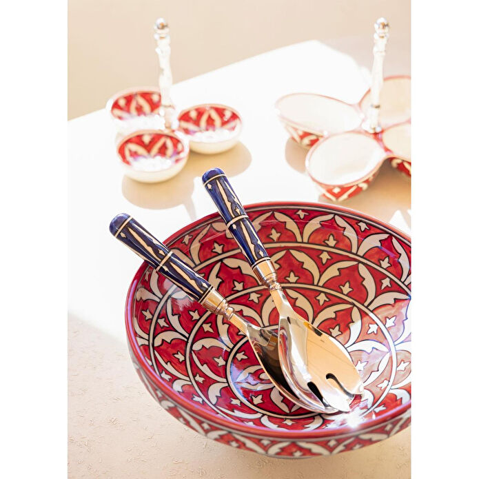 The Mia Corallo Salata Kasesi Kırmızı 32x32x13 Cm