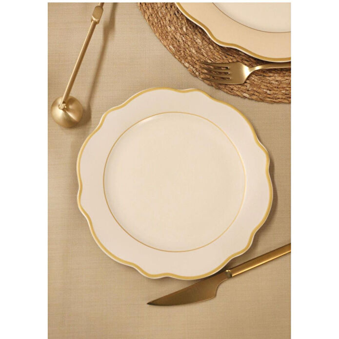 The Mia Jaswely Pasta Tabağı 6 Parça Beyaz 21 Cm