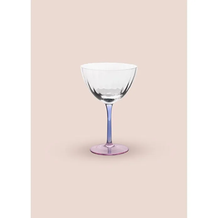 The Mia Ayaklı Cam Dondurma Kasesi Mavi Pembe 240 Ml