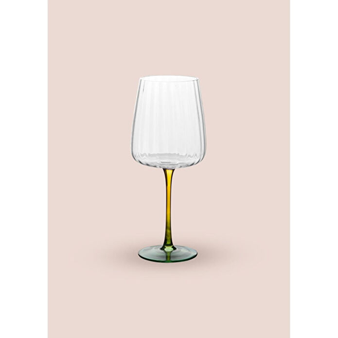 The Mia Şarap Kadehi Sarı Yeşil 500 Ml