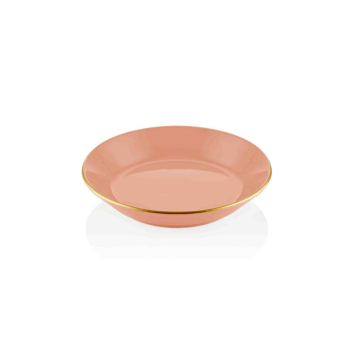 The Mia Basic Yemek Tabağı 6 Lı Set Somon Pembe - 20cm