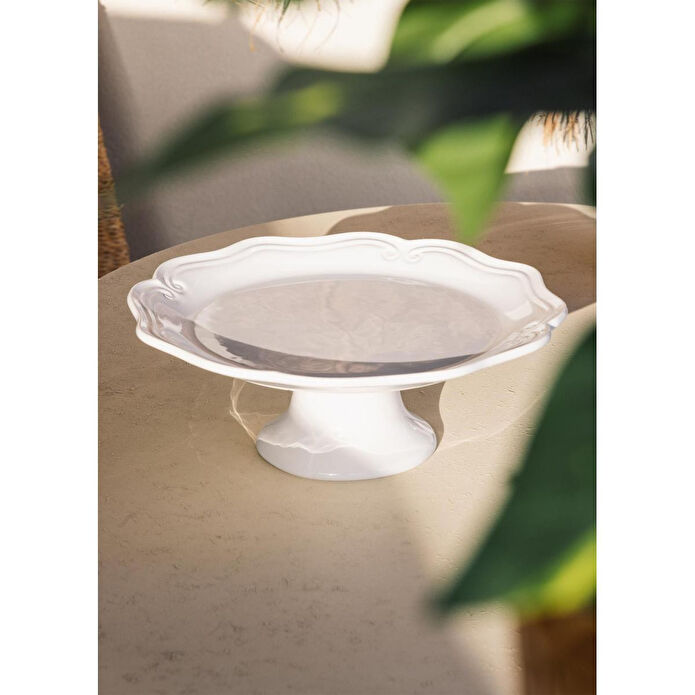 The Mia Grande Pasta Kek Standı Beyaz 33x12 Cm Grd0017