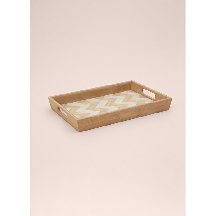 The Mia Wicker Bambu Tepsi 33x23 Cm Tps0074