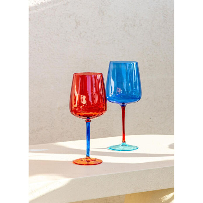 The Mia Şarap Kadehi Mavi 600 Ml