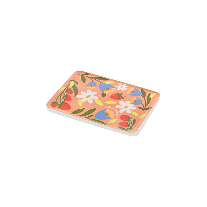 The Mia Spring Kaydırmaz Tepsi Pembe 29x20 Cm