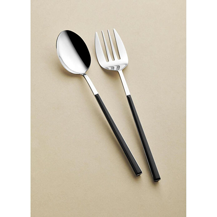 The Mia Bianco Salata Servis Takımı Gümüş 2 Parça Ckb0224