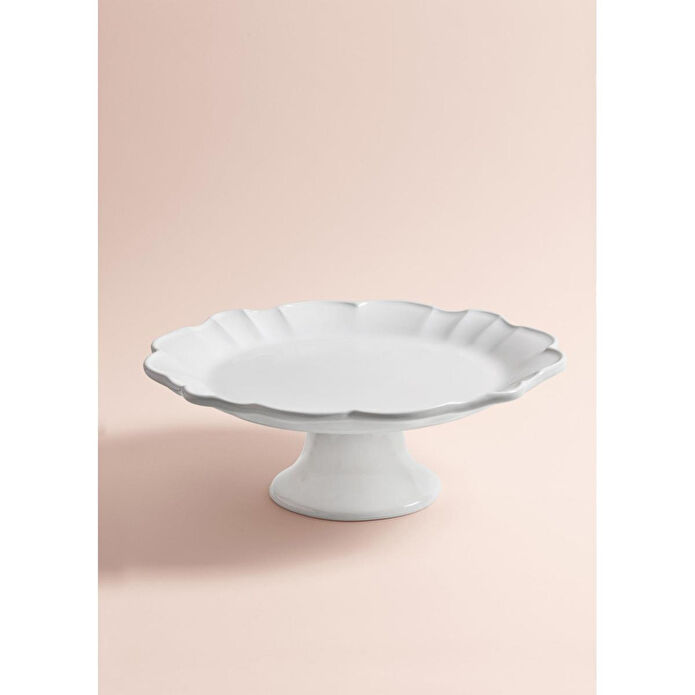 The Mia Grande Pasta Kek Standı Beyaz 32x12 Cm Grd0011