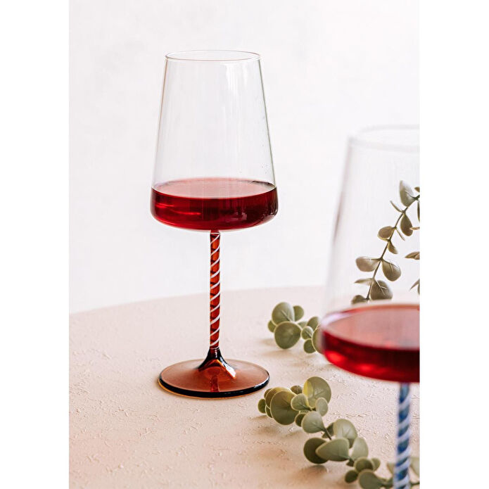 The Mia Edera Şarap Kadehi Amber 500 Ml