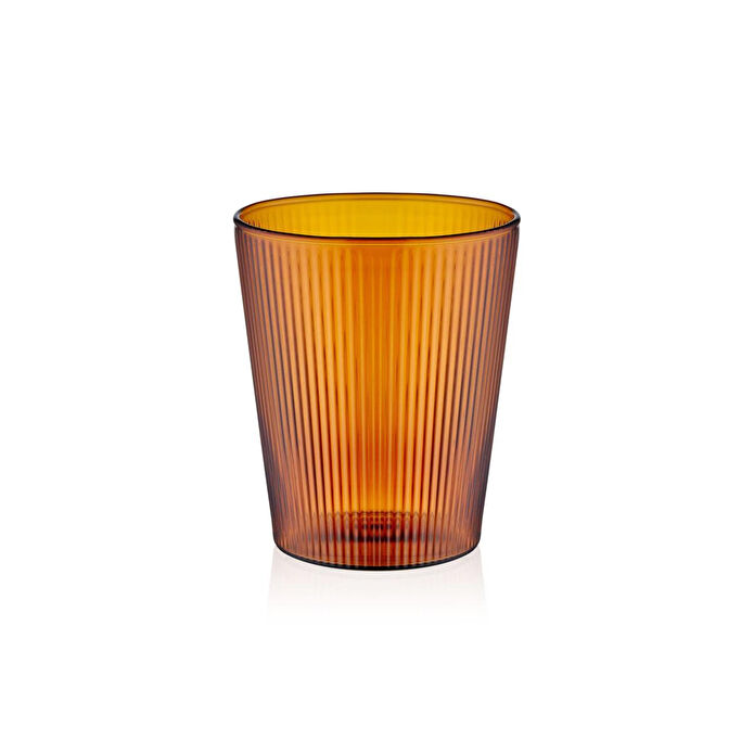 The Mia Striped Borosilikat Cam Bardak Amber 400 Ml