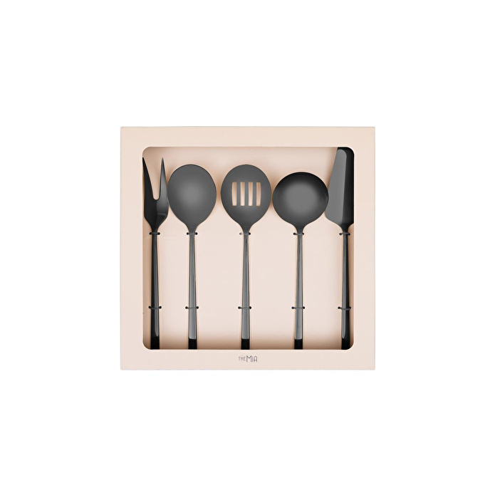The Mia Giallo Servis Seti Siyah 5 Parça