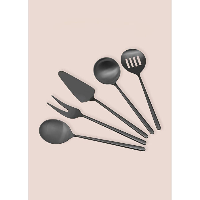 The Mia Giallo Servis Seti Siyah 5 Parça