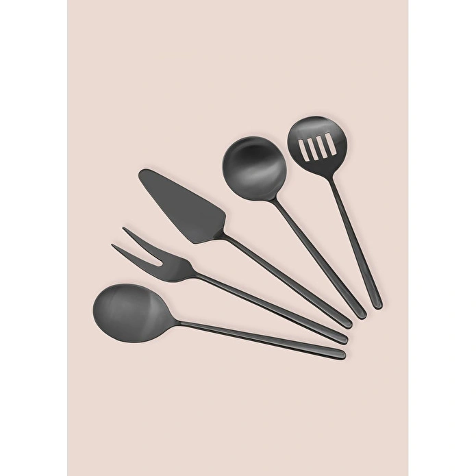 The Mia Giallo Servis Seti Siyah 5 Parça