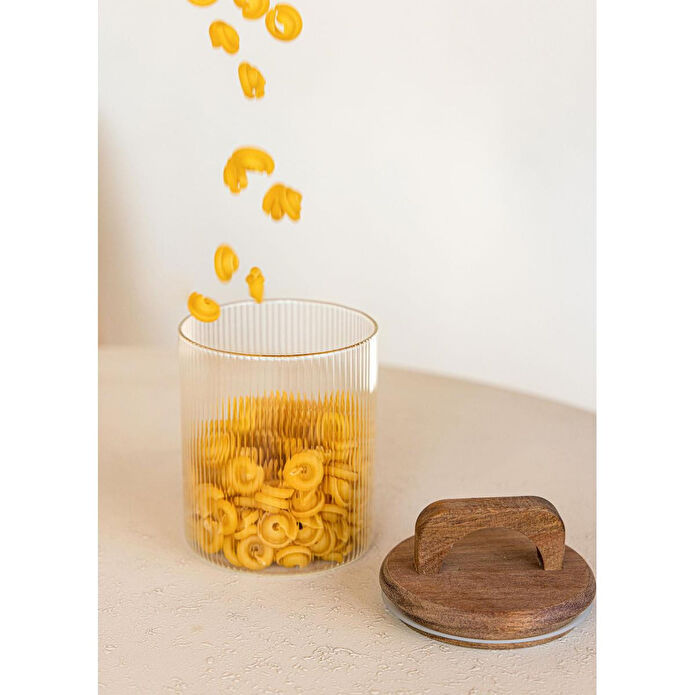 The Mia Akasya Kulplu Cam Kavanoz Seti 4 Parça 700 Ml