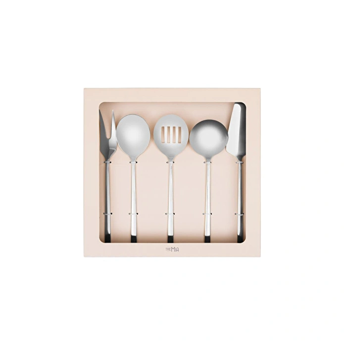The Mia Giallo Servis Seti Gümüş 5 Parça