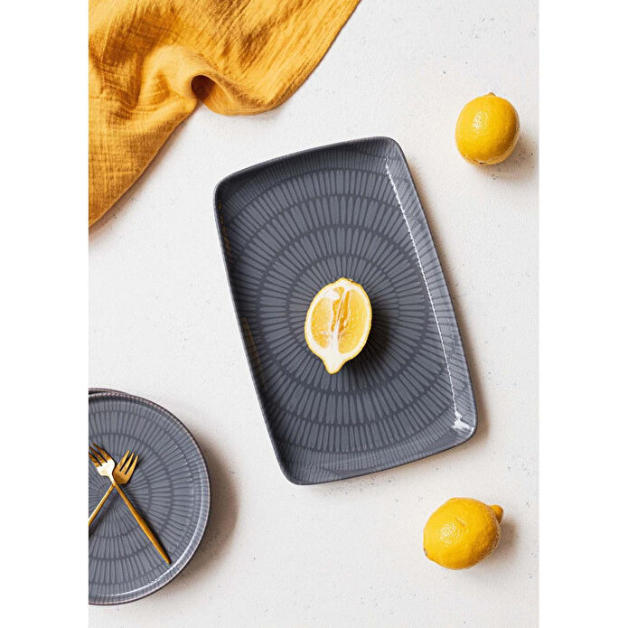 The Mia Noon Yemek Takımı 6 Kişilik Gri 31 Parça