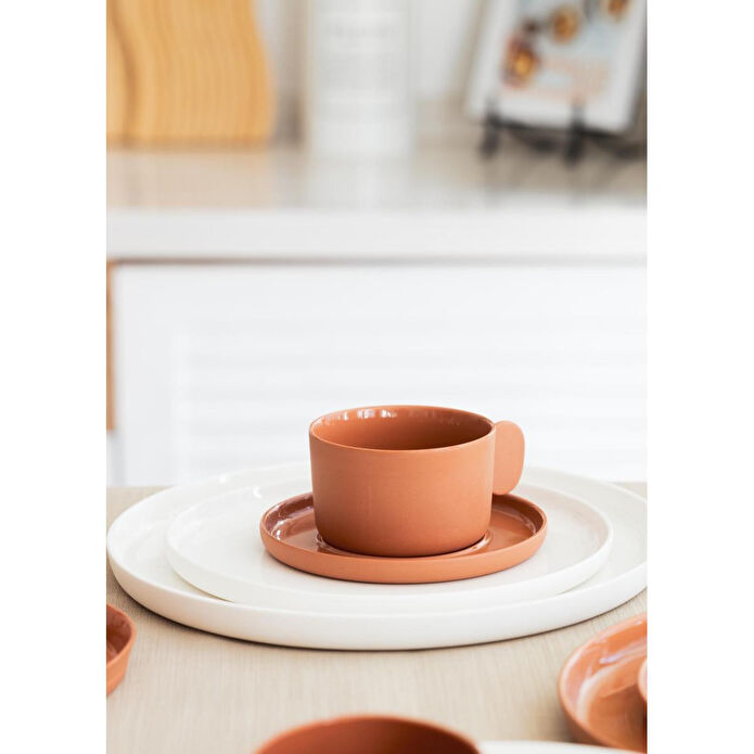 The Mia Cotta Limoges Çay Fincanı Terracota 250 Ml