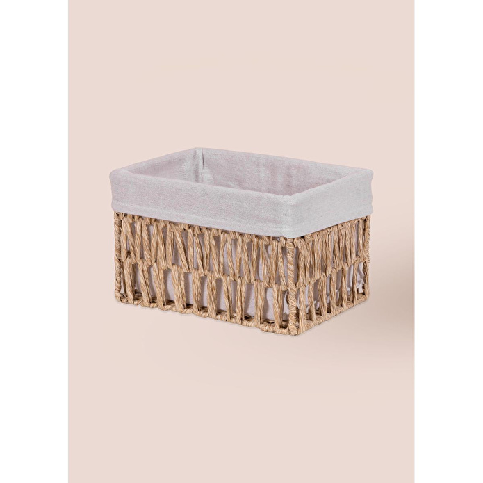 The Mia Cesta Hasır Organizer Sepet Naturel 26x18x16 Cm