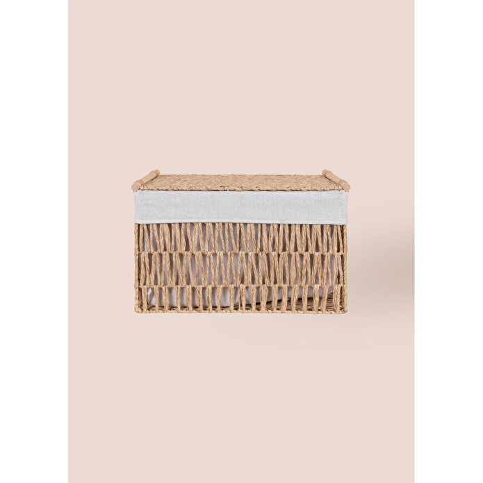 The Mia Cesta Hasır Organizer Sepet Naturel 52x30x32 Cm