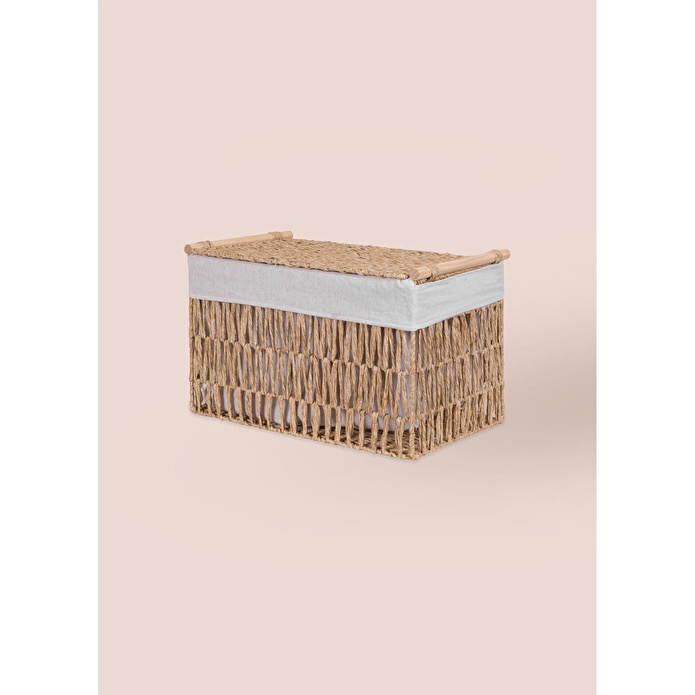 The Mia Cesta Hasır Organizer Sepet Naturel 52x30x32 Cm