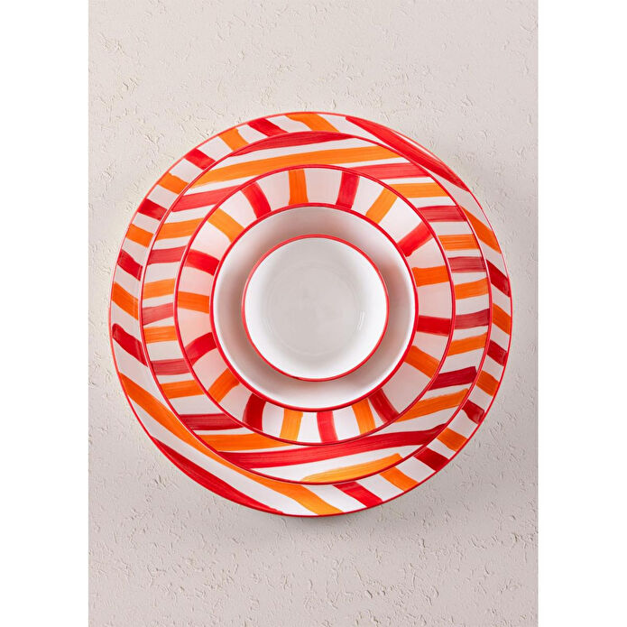 The Mia Joy Servis Tabağı Kırmızı 30 Cm