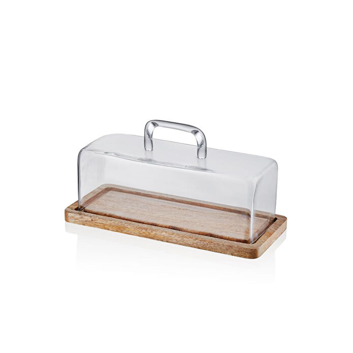 The Mia Madera Kek Saklama Fanusu 15x32x14 Cm