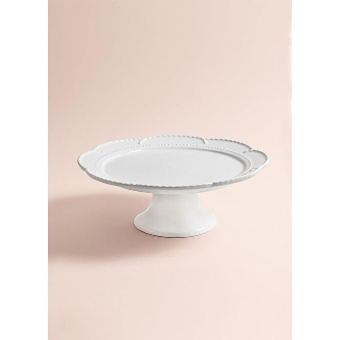 The Mia Grande Pasta Kek Standı Beyaz 31x12 Cm Grd0014