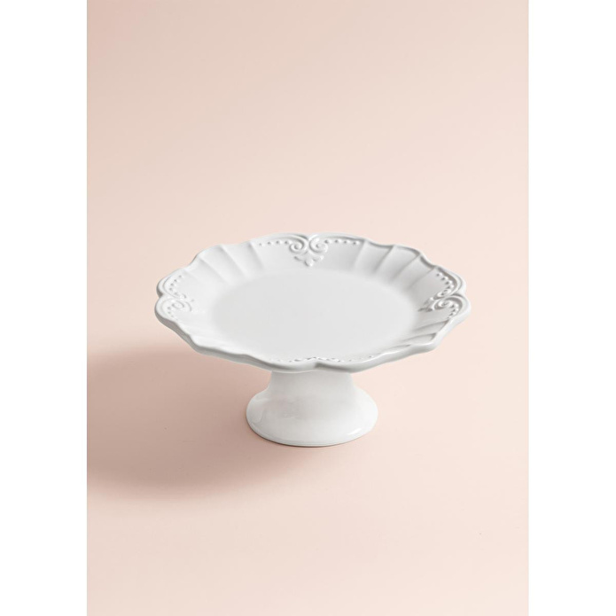 The Mia Grande Pasta Kek Standı Beyaz 22x10 Cm Grd0019