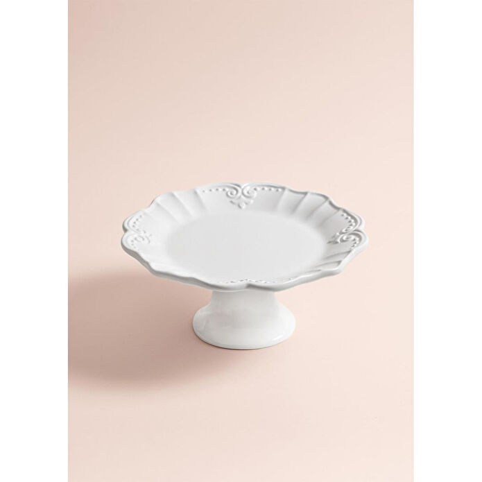 The Mia Grande Pasta Kek Standı Beyaz 22x10 Cm Grd0019