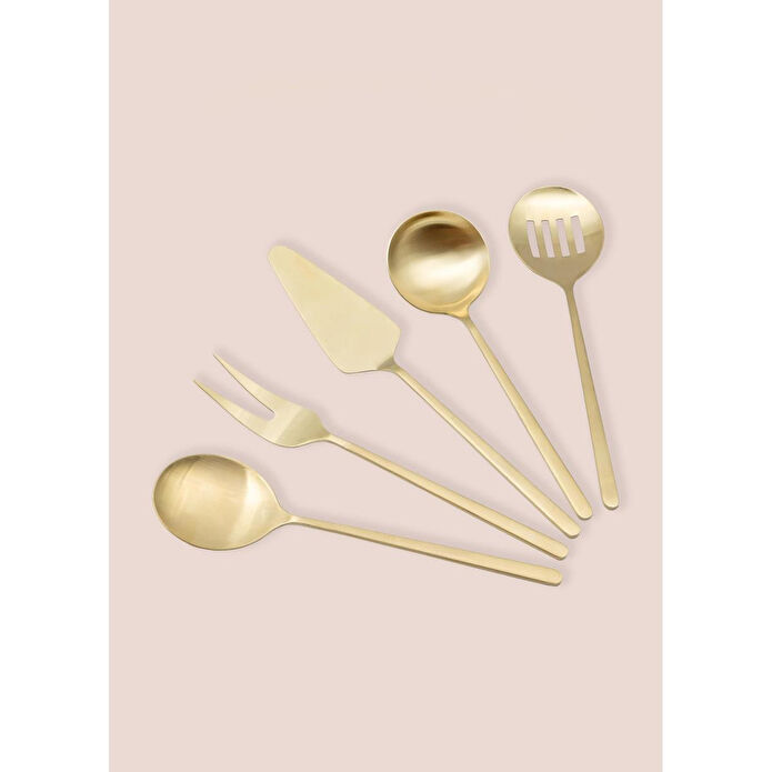 The Mia Giallo Servis Seti Şampanya Gold 5 Parça