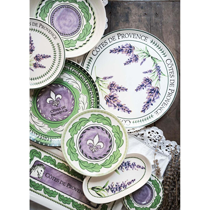 The Mia Provence Lavanta Ayaklı Meyvelik Mor 23x14 Cm