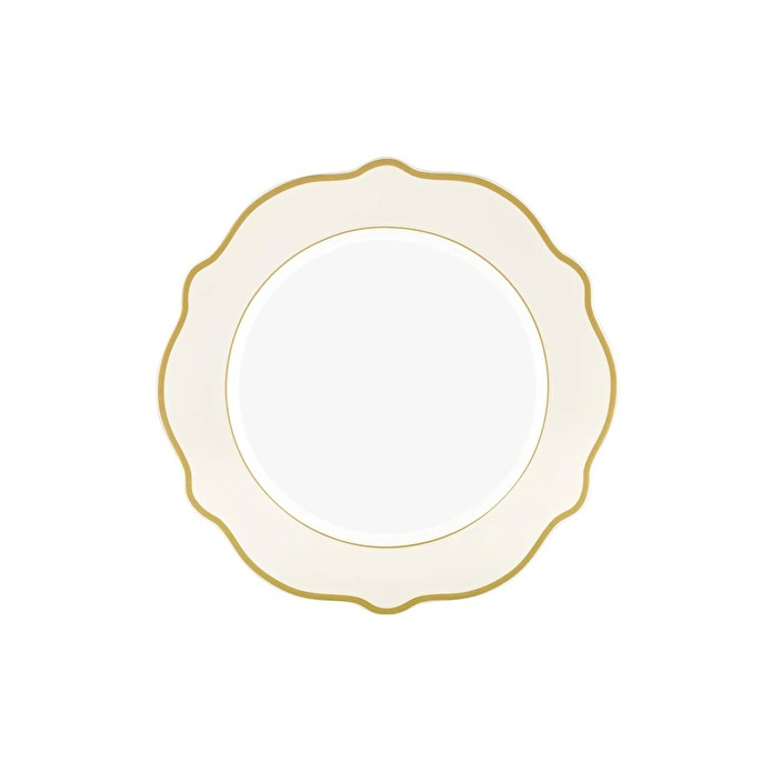 The Mia Jaswely Servis Tabağı 6 Parça Krem 27 Cm