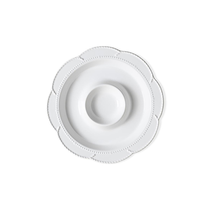 The Mia Grande Servis Tabağı Bölmeli Beyaz 39 Cm Grd0013