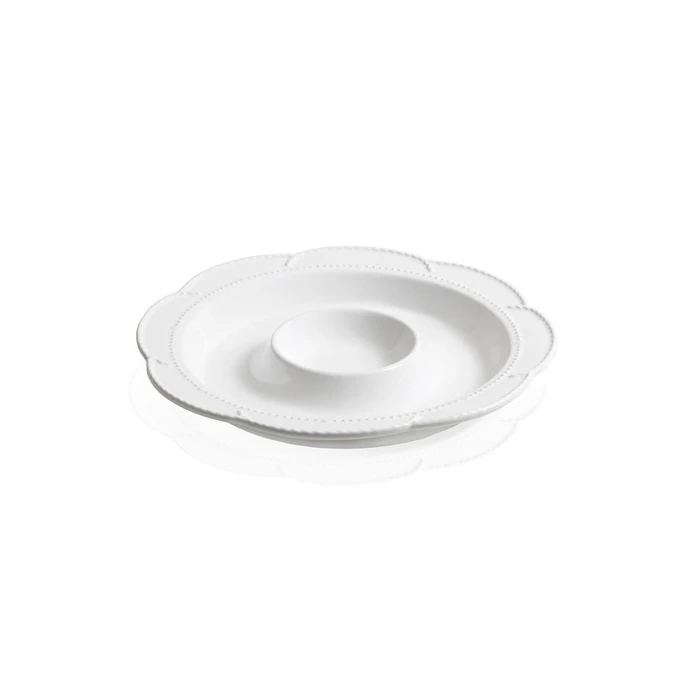 The Mia Grande Servis Tabağı Bölmeli Beyaz 39 Cm Grd0013