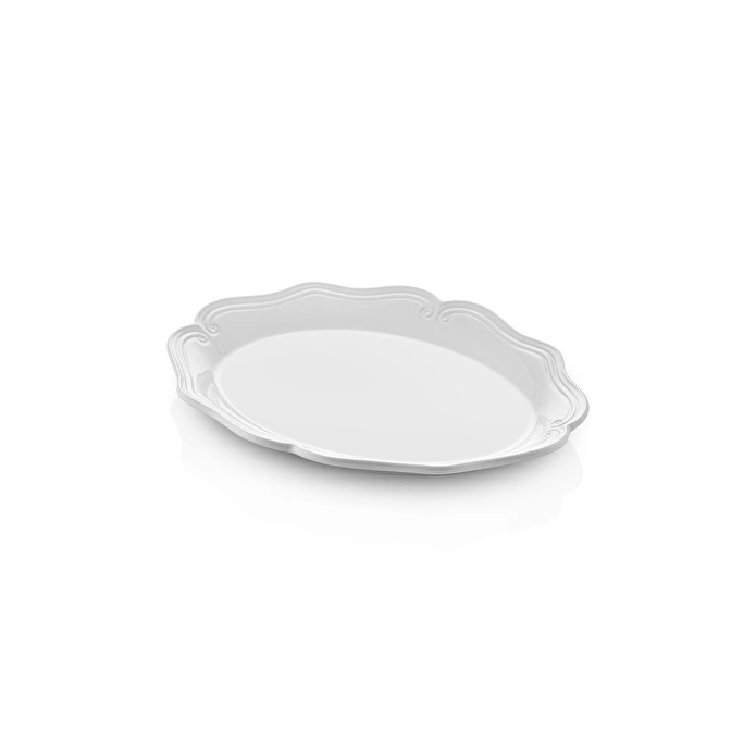 The Mia Grande Servis Tabağı Beyaz 41x32 Cm Grd0008